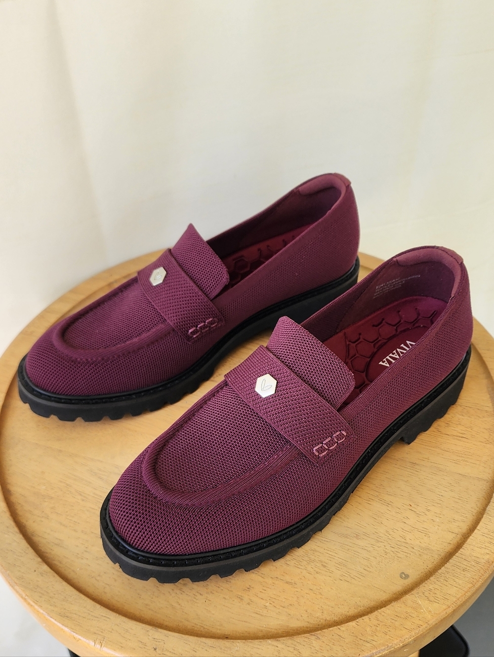 Vivaia Francesca Burgundy Casual Loafers Womens 10 - Picture 3 of 13